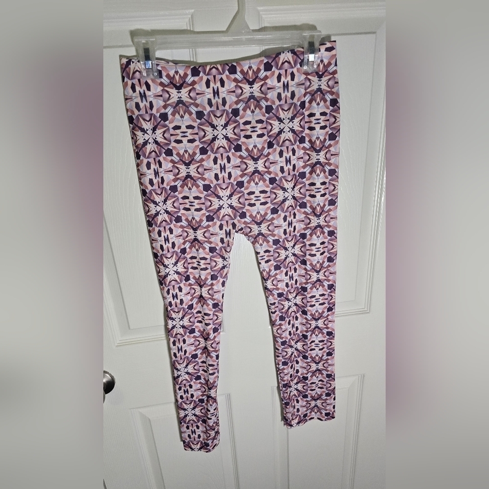 Series 8 Fitness Womens Athleisure Stretchy Geometric Print Leggings XL